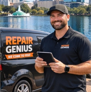 On-site electronics repair technician