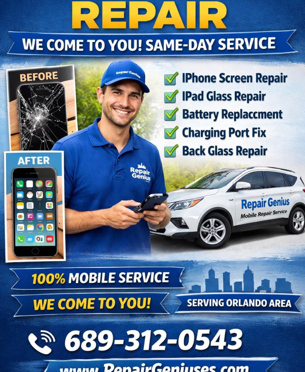 On-site electronics repair services in Bithlo FL
