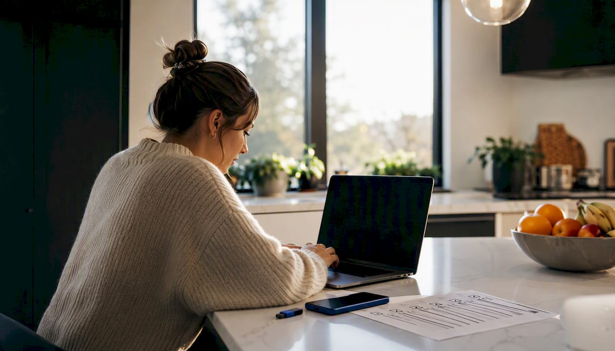 Employee signing out for data privacy