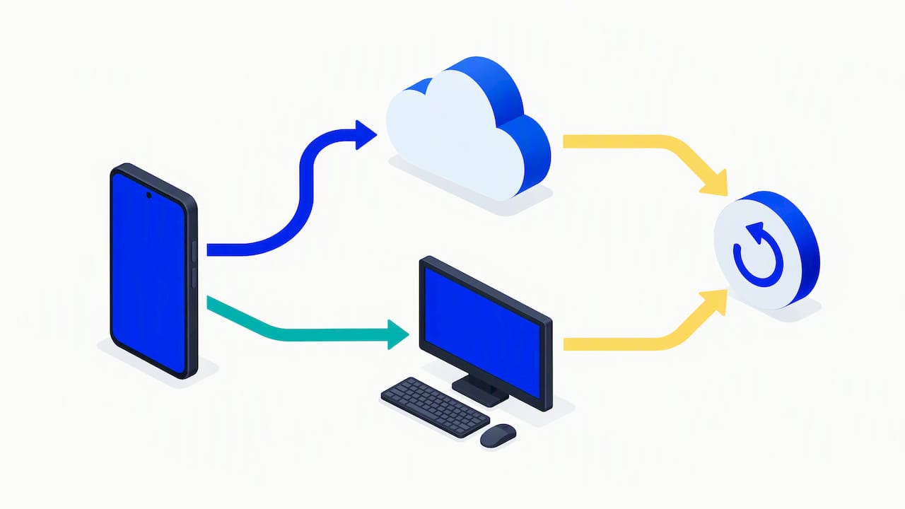 Android backup paths before factory reset